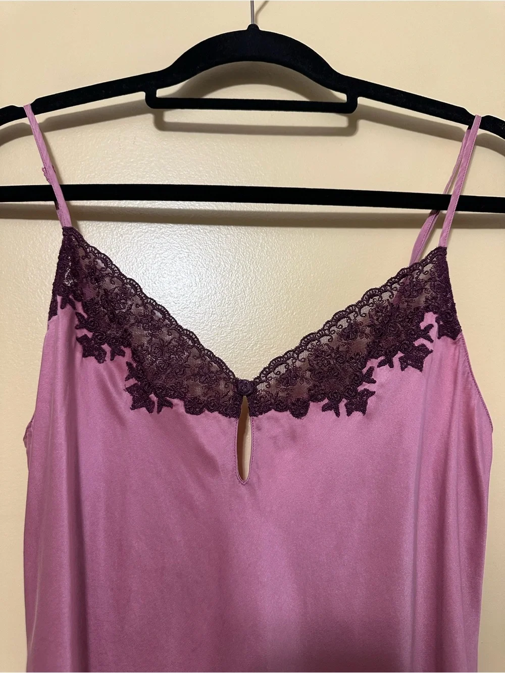 Victoria’s Secret 100% Silk Chemise Nightgown Women S Pink Lace - Picture 2 of 6
